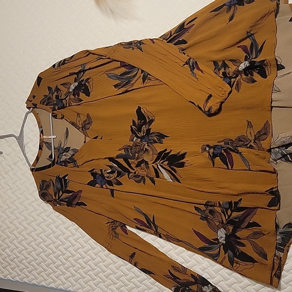 Free People Brown Floral Print Tunic - Size S